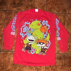 Vintage 90s RARE Rugrats Reptar Tommy Chucky Basketball Nickelodeon Shirt